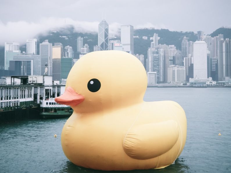 Pitfalls - yellow duck on water near city buildings during daytime