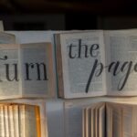 Storytelling - books on white wooden table